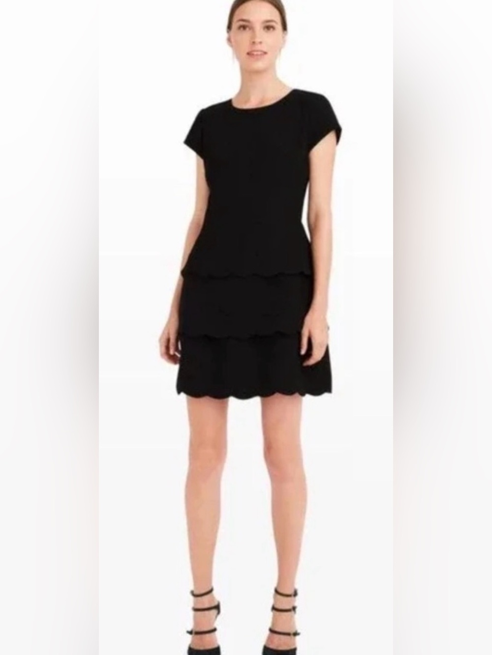 Club Monaco Scallop Hem Dress